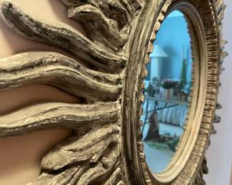 #20	Plastic Round Distressed Grey Sunburst Mirror - 34" diagonal	 $ 20.00 																												
