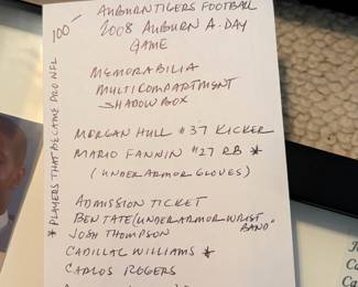 #103	Auburn 2008 Auburn A-Day Game Memorabilia Shadow Box	 $ 100.00 																												