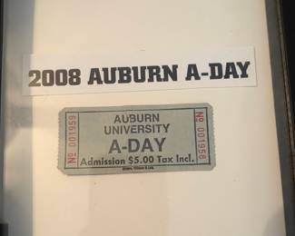 #103	Auburn 2008 Auburn A-Day Game Memorabilia Shadow Box	 $ 100.00 																												