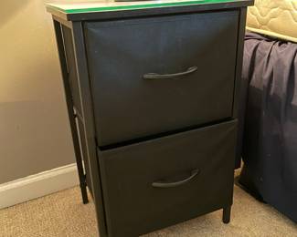 #35	Set of 2 - Black Canvas 2 drawers Nightstand. 15x12x23.5	 $ 25.00 																												