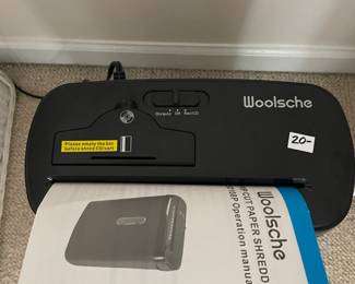 #25	Woolscho Paper Shredder	 $ 20.00 																												