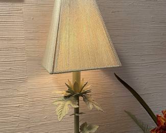 #41	Set of 2 metal buffet lamps w/leaf design 37" tall	 $ 40.00 																												