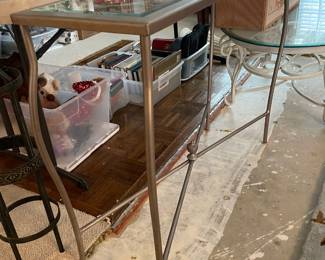#51	Bronze/Silver Metal Sofa table - 36x12x29.5	 $ 25.00 																												