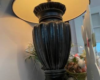 #68	Black Ceramic Lamp 34" tall 	 $ 20.00 																												