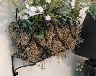 #66	Metal Wall Hanging Black Planter - 16.5 x 6 x 11	 $ 25.00 																												