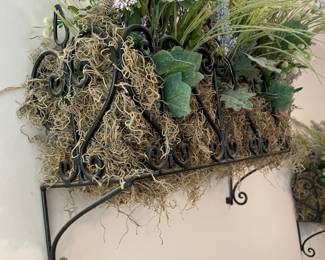 #65	Metal Wall Hanging Black Planter - 22 x 7 x 14	 $ 30.00 																												
