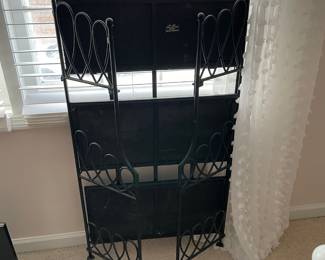 #27	Black Metal 3 Shelf display folding cabinet - 25x13x48	 $ 50.00 																												