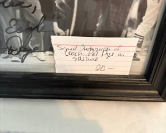 #96	Signed Photograph of Coach Pat Dye, Signed	 $ 20.00 																												