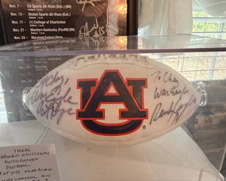 #100	Auburn Signed Football - Pat Dye, Andy Campbell #14	 $ 100.00 																												