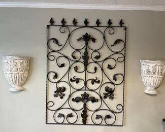 #45	Decorative metal wall art 29x40	 $ 60.00 																												
#46	Pair of White distressed wall sconces, 10.5x4x13	 $ 30.00 																												