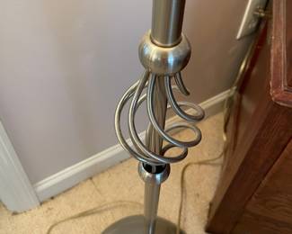 #54	Set of silver  fringe floor lamps w 56" tall	 $ 60.00 																												