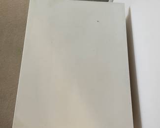 #29	Wavy White 5 drawer cabinet, wood-like. As is finish. 17.5x13.5x31	 $ 40.00 																												