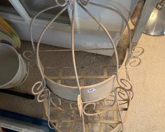 #71	Cream and rust 2 shelf wall hanging planter - 17x8x27	 $ 25.00 																												