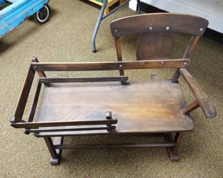 Child's rocker bench.