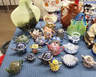 Decorative teapots.