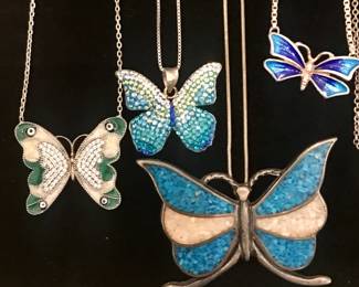 Sterling butterfly closeups.