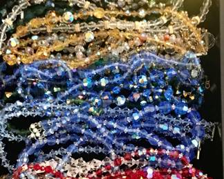 Colorful vintage crystals for the holidays.