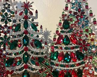 Czech Crystal Christmas trees.