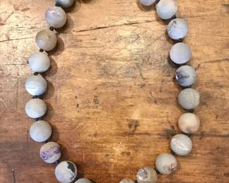 Natural druzy stone necklace.