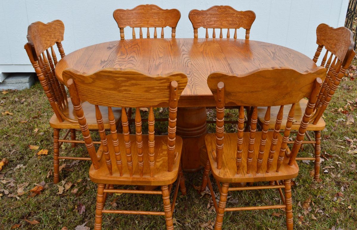 Oak dining set 