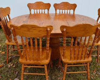 Oak dining set 