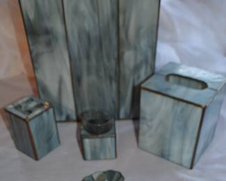 Stained glass bathroom vanity set 