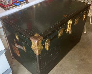 Large vintage steamer trunk