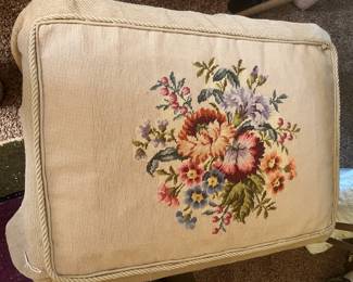 Needlepoint footstool
