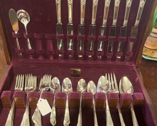 Rogers Silverplate with chest