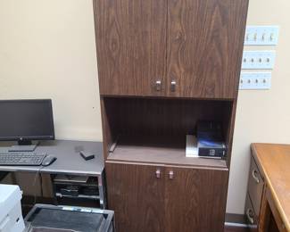 Wooden hutch cabinet