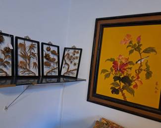 Summer Fall Winter Spring framed metals , framed painting