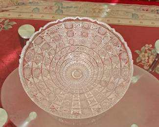 Queen Lace pattern Bohemian hand cut bowl