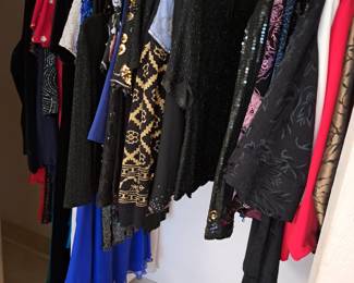 ladies evening wear and outer wear clothing