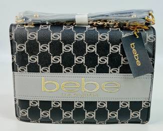 BeBe Serena Monogram Shoulder bag/purse, chain shoulder strap, black. See photos for details.