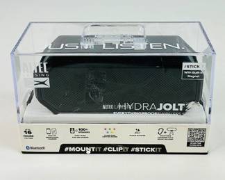 Altec Lansing Hydrajolt 2.0 'Everythingproof' wireless speaker, waterproof, dustproof, shockproof, up to 16 hours of playtime, floats in water, and more. This item is factory sealed. 