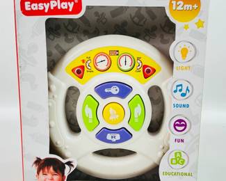 A 1st Sounds Toy by EasyPlay features lights and sounds. Appears to be new in the box, uses batteries, and remains untested. 
