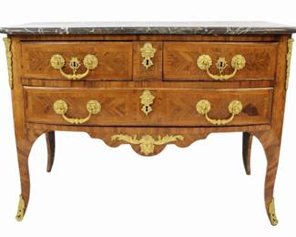 Antique Bronze Marbletop Commode