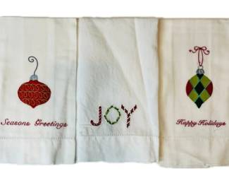 Embroidered Christmas Linen
