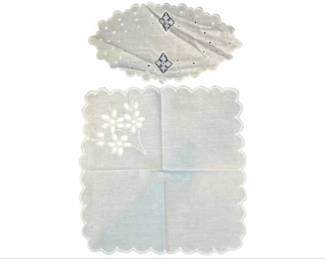 Vintage Linens With Hand Made Open Cutwork Design