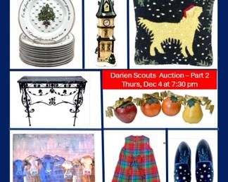 200 unique items! Bidding begins to close Thursday, Dec 4 at 7:30 pm