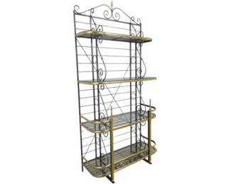 Iron & Brass Bakers Rack