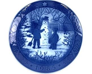 1985 Royal Copenhagen Year Plate Snowman