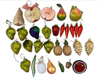 Collection Of Christmas Ornaments - One Porcelain Ornament Signed "Williamsburg" - Quality Collection