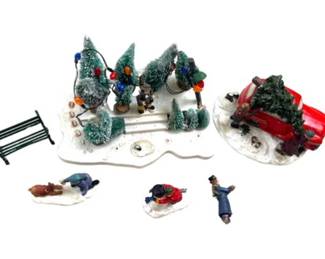 Christmas Village Accent Pieces - One With Lighting Capabilities