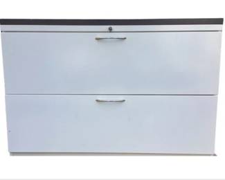 Attractive 2 Drawer Home Filing Cabinet With Grey/black Top