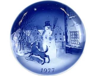 1977 Desiree Hans Christian Anderson "the Snow Man" Christmas Plate-Svend Jensen