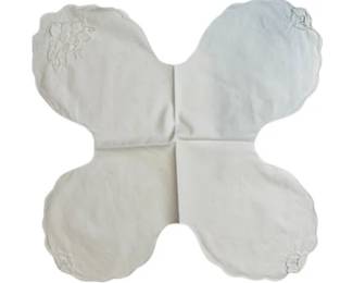 Embroidered Linen Bread Basket Liner