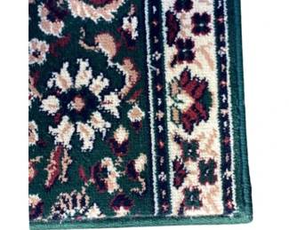 Green Oriental Runner - Roughly 18x2 Ft