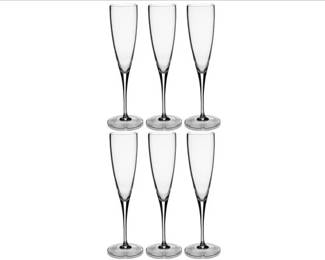 Tiffany & Co. Crystal Champagne Flutes - Signed "Tiffany & Co"
