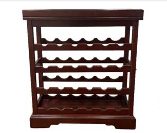 Wooden Freestanding 24 Bottle Wine Display Shelf